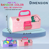 Pen & Pencil Box for Girls – Suitcase Style Password Lock Pencil Case, Multi-Layer Pencil Box for Kids, Boys, Girls, Stationery Organizer Case Box, Geometry Box (1 Pc'; Random Color)